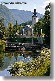 bohinj, churches, europe, morning, slovenia, vertical, photograph