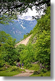 bohinj, europe, hiking, mountains, paths, people, slovenia, vertical, walk, photograph