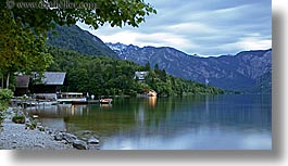 bohinj, dusk, europe, horizontal, lakes, long exposure, mountains, reflections, slovenia, water, photograph