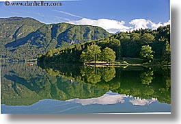 bohinj, europe, horizontal, lakes, mountains, reflections, slovenia, water, photograph
