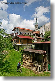 clouds, dreznica, europe, men, scenics, slovenia, vertical, photograph