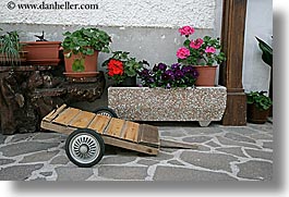 dreznica, europe, flowers, horizontal, planks, slovenia, wheeled, photograph