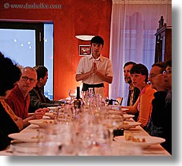 dining table, discussing, europe, hisa franko, horizontal, people, slovenia, valter, wines, photograph