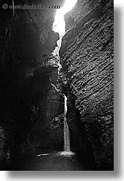 black and white, europe, kozjak, slovenia, vertical, waterfalls, photograph