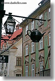 arts, europe, irons, lamps, ljubljana, slovenia, streets, teapots, vertical, photograph