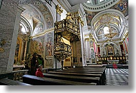 churches, europe, horizontal, ljubljana, pews, religious, slovenia, photograph