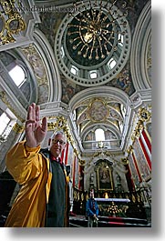 barry, churches, europe, ljubljana, men, popes, religious, slovenia, vertical, photograph