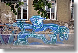 arts, blues, europe, graffiti, horizontal, ljubljana, slovenia, photograph