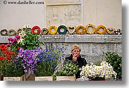 europe, flowers, horizontal, ljubljana, people, slovenia, vendors, womens, photograph