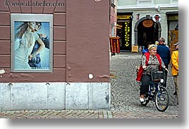 arts, bicycles, cyclists, europe, horizontal, ljubljana, motion, people, slovenia, womens, photograph