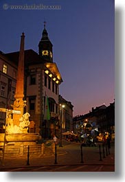 clock tower, europe, ljubljana, slovenia, streets, towns, vertical, photograph