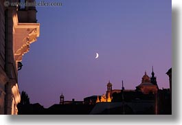 buildings, crescent, europe, horizontal, ljubljana, moon, slovenia, towns, photograph