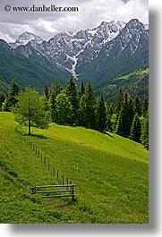 europe, logarska dolina, mountains, scenics, slovenia, snowcaps, vertical, views, photograph