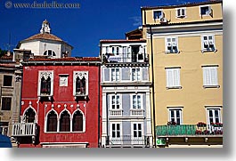 buildings, colorful, europe, horizontal, pirano, renaissance, slovenia, venetian, photograph