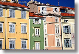 buildings, colorful, europe, horizontal, pirano, slovenia, photograph