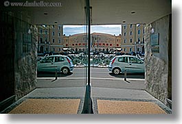 cars, europe, horizontal, mirrors, pirano, reflections, slovenia, photograph