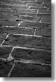 black and white, bricks, europe, piran, pirano, slovenia, streets, vertical, photograph