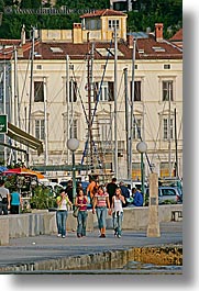 europe, girls, people, pirano, slovenia, teenage, teenagers, vertical, walking, photograph