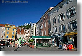 europe, horizontal, hotels, piazza, pirano, slovenia, tarini, photograph