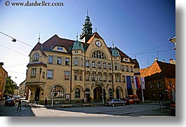 buildings, clocks, europe, horizontal, main, ptuj, slovenia, photograph