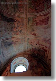 ceilings, churches, europe, frescoes, scenics, slovenia, vertical, photograph