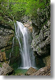 europe, lush, slovenia, triglavski narodni park, vertical, waterfalls, photograph