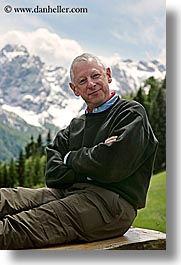 barry, barry goldberg, europe, groups, happy, men, mountains, scenics, slovenia, snowcaps, vertical, photograph