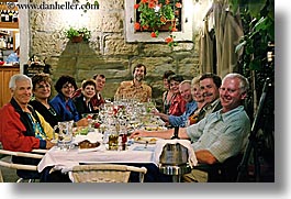 dinner, europe, groups, happy, horizontal, people, slovenia, photograph