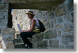 christie, christy, europe, groups, horizontal, people, slovenia, stairs, stuart, womens, photograph