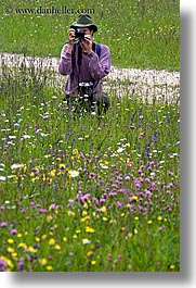 christie, europe, groups, men, photographers, slovenia, stuart, vertical, wildflowers, photograph