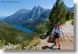 activities, aiguestortes hike, europe, hikers, hiking, horizontal, lakes, mountains, nature, people, spain, photograph