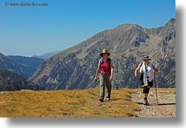 aiguestortes hike, europe, hikers, horizontal, people, spain, tourists, womens, photograph