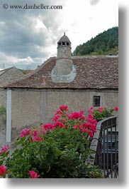 chimney, echo, europe, flowers, spain, vertical, photograph