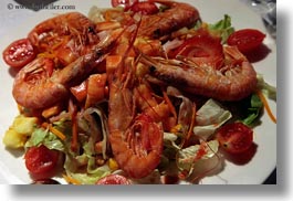 cal teixido, estamariu, europe, horizontal, plates, shrimp, spain, photograph