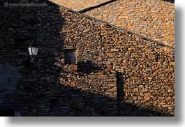 estamariu, europe, horizontal, lamps, rocks, spain, streets, walls, photograph