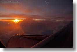 europe, from, glow, horizontal, lights, other, planes, spain, sunsets, photograph
