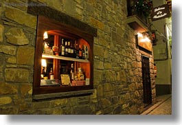 europe, glow, horizontal, lights, nite, slow exposure, spain, torla, windows, wines, photograph