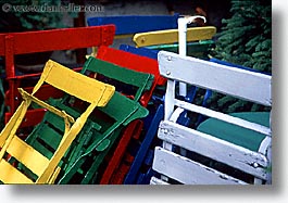 chairs, chamonix, colorful, europe, horizontal, switzerland, photograph
