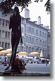europe, geneva, statues, switzerland, vertical, photograph