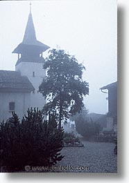 churches, europe, foggy, grimentz, switzerland, vertical, photograph