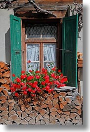 europe, flowers, gasterntal valley, kandersteg, switzerland, vertical, windows, photograph