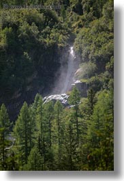 europe, gasterntal valley, kandersteg, switzerland, trees, vertical, waterfalls, photograph