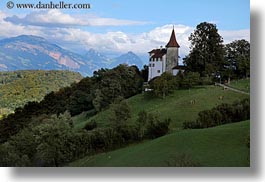 castles, clouds, europe, hillside, horizontal, lucerne, mt pilatus, nature, sky, switzerland, photograph