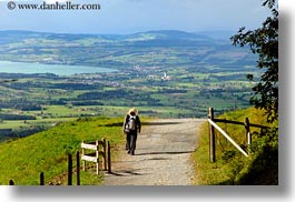 europe, hikers, horizontal, landscapes, lucerne, mt pilatus, switzerland, photograph