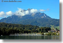 clouds, europe, horizontal, lakes, lucerne, mountains, mt pilatus, nature, pilatus, sky, switzerland, photograph