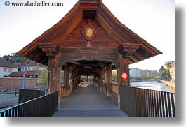 bridge, covered, covered bridge, europe, horizontal, lucerne, structures, switzerland, towns, photograph