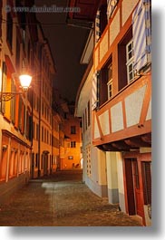 empty, europe, lucerne, narrow, nite, slow exposure, streets, switzerland, towns, vertical, photograph