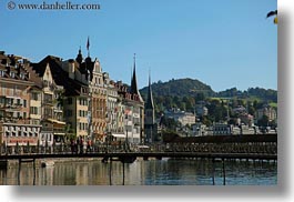 europe, horizontal, lucerne, rivers, switzerland, towns, photograph