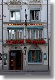 europe, facades, hotels, lucerne, mann, switzerland, vertical, wilden, wilden mann hotel, photograph