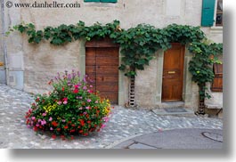 europe, flowers, horizontal, montreaux, streets, switzerland, photograph